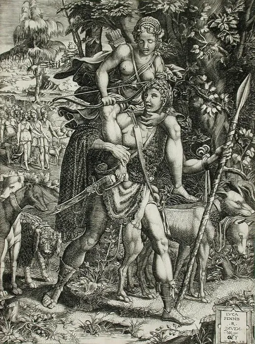 Framed Print : Allegory of the Hunt, 1563. Creators: Gaspare Osello, Giorgio Ghisi Framed Print : Allegory of the Hunt, 1563. Creators: Gaspare Osello, Giorgio Ghisi