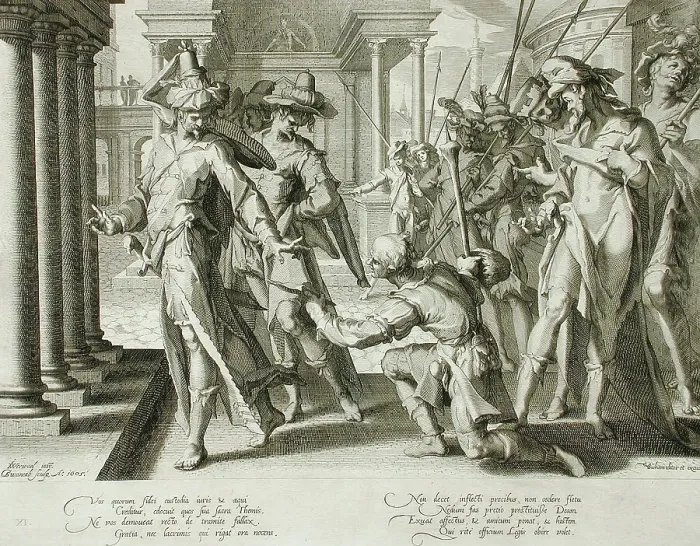 Framed Print : Allegory of Justice, 1605. Creator: Willem van Swanenburg Framed Print : Allegory of Justice, 1605. Creator: Willem van Swanenburg