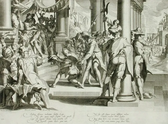 Framed Print : Allegory of Justice, 1607. Creator: Willem van Swanenburg Framed Print : Allegory of Justice, 1607. Creator: Willem van Swanenburg