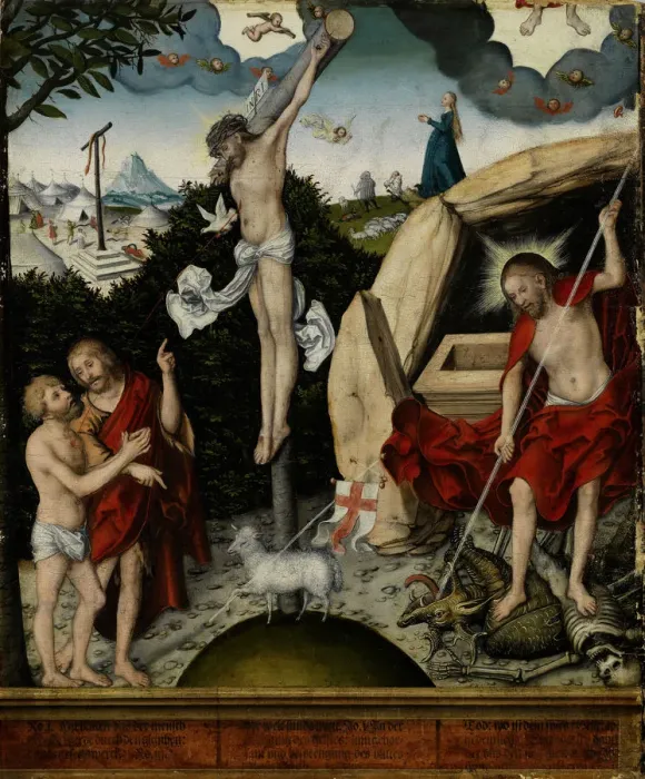 Framed Print : Allegory of Law and Grace, after 1529 Framed Print : Allegory of Law and Grace, after 1529