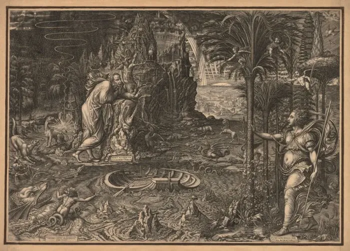 Framed Print : Allegory of Life, 1561. Creator: Giorgio Ghisi (Italian, 1520-1582) Framed Print : Allegory of Life, 1561. Creator: Giorgio Ghisi (Italian, 1520-1582)