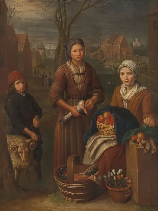 Framed Print : Allegory of the Month of March, after 1730. Creator: Peeter Snyers Framed Print : Allegory of the Month of March, after 1730. Creator: Peeter Snyers