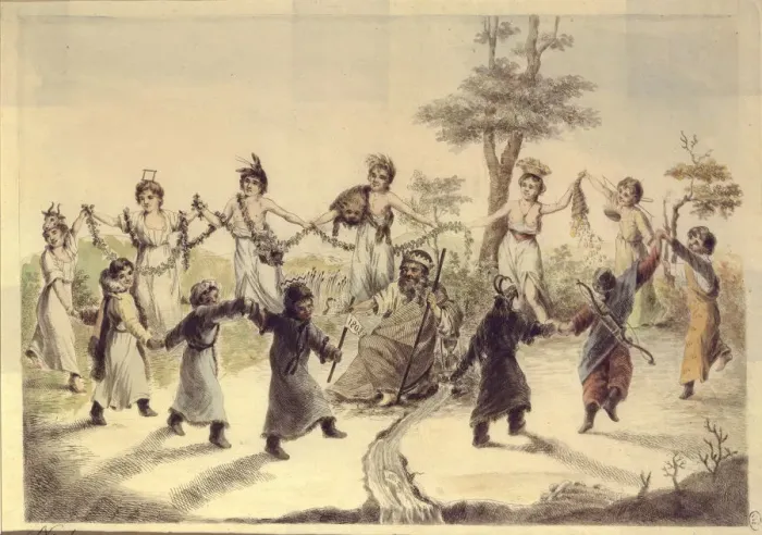 Framed Print : Allegory of the twelve months of the year, 1808. Artist: Venetsianov, Alexei Gavrilovich (1780-1847) Framed Print : Allegory of the twelve months of the year, 1808. Artist: Venetsianov, Alexei Gavrilovich (1780-1847)