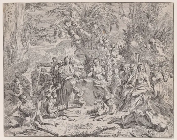 Framed Print : An allegory of painting, 17th century. Creator: Francois Collignon Framed Print : An allegory of painting, 17th century. Creator: Francois Collignon