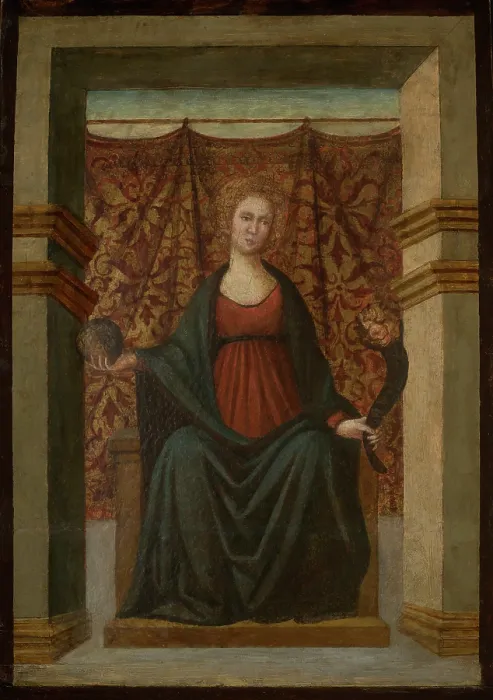 Framed Print : Allegory of Power-Side Panel of Cassone, 3rd quarter of 15th century. Creator: Unknown