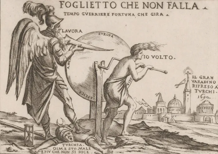 Framed Print : An allegory relating to the fortunes of the Turks, ca. 1692 Framed Print : An allegory relating to the fortunes of the Turks, ca. 1692