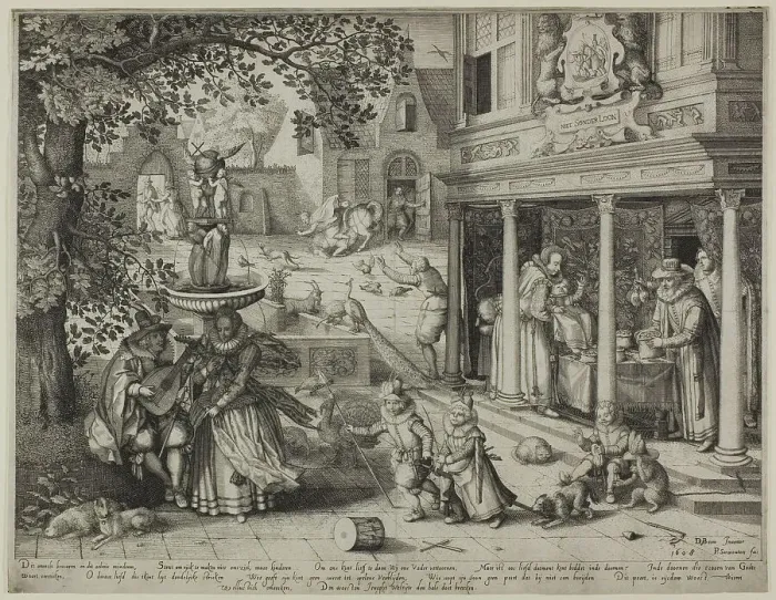 Framed Print : An Allegory of Relations between the Generations, 1608. Creator: Pieter Serwouters Framed Print : An Allegory of Relations between the Generations, 1608. Creator: Pieter Serwouters