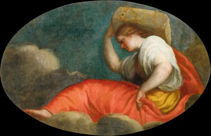 Framed Print : Allegory of Servitude. Creator: Padovanino (1588-1649) Framed Print : Allegory of Servitude. Creator: Padovanino (1588-1649)