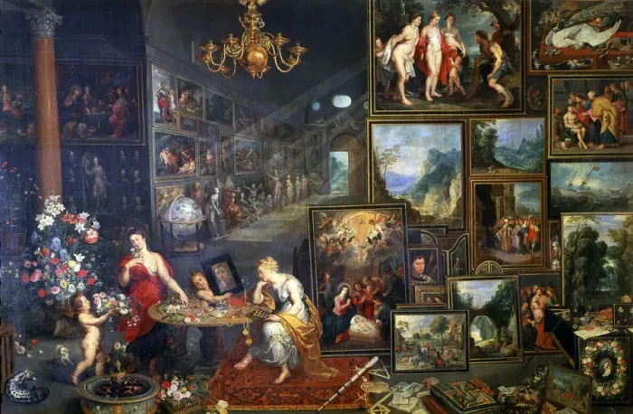 Framed Print : Allegory of Sight and Smell, c1590-1625. Artist: Jan Brueghel the Elder Framed Print : Allegory of Sight and Smell, c1590-1625. Artist: Jan Brueghel the Elder