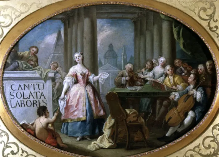 Framed Print : Allegory of singing, oil on canvas by Nicolas Valeta Framed Print : Allegory of singing, oil on canvas by Nicolas Valeta