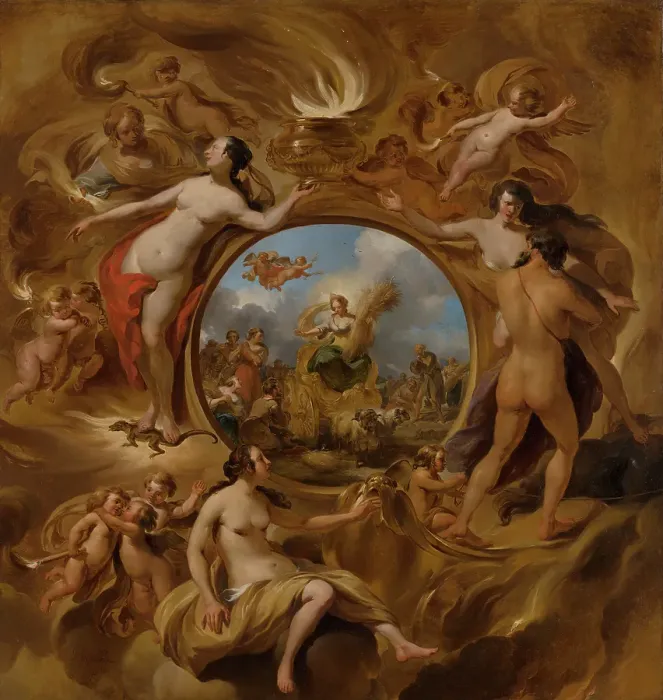 Framed Print : Allegory of Summer. Creator: Nicolaes Berchem Framed Print : Allegory of Summer. Creator: Nicolaes Berchem