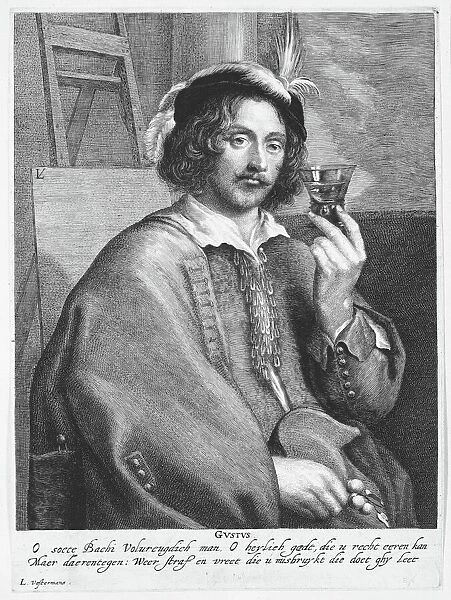 Allegory of Taste (Portrait of the Painter Jan Davidsz. de Heem, after a self-portrait)... 1615-75. Creator: Lucas Vorsterman