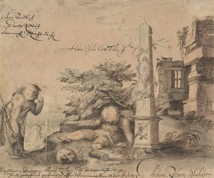 Framed Print : Allegory of the Transience of Life, 1618. Creator: Christian Richter Framed Print : Allegory of the Transience of Life, 1618. Creator: Christian Richter