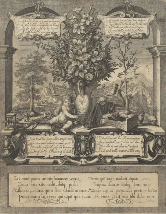Framed Print : Allegory of the Transitoriness of Life. n. d. Creator: Jacob Matham Framed Print : Allegory of the Transitoriness of Life. n. d. Creator: Jacob Matham