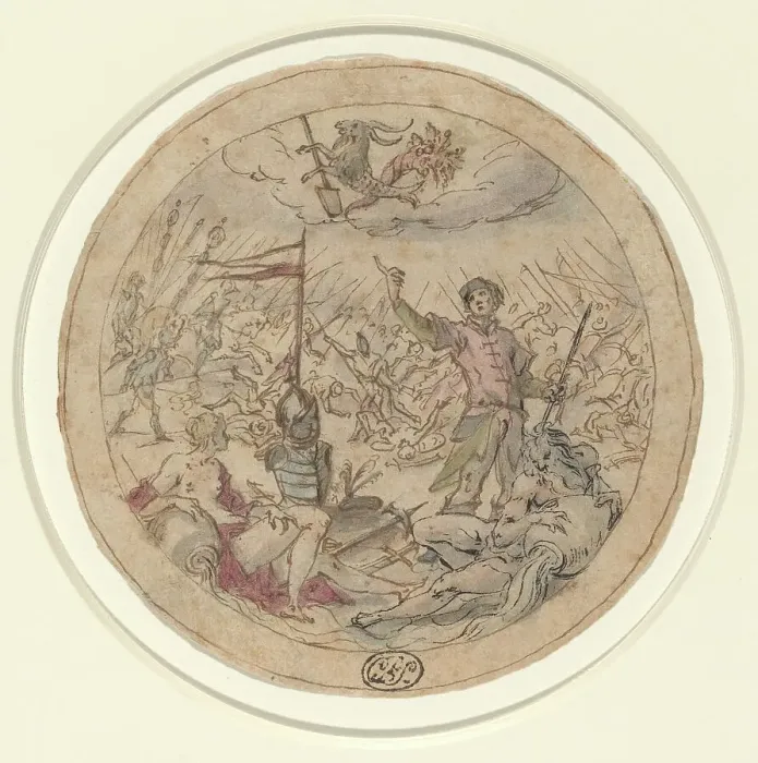 Framed Print : Allegory on the Turkish Wars, c. 1600. Creator: Hans von Aachen Framed Print : Allegory on the Turkish Wars, c. 1600. Creator: Hans von Aachen