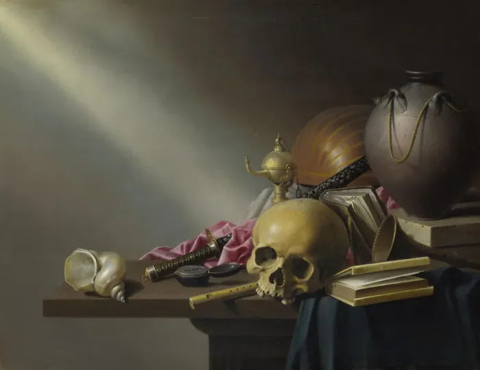 Framed Print : An Allegory of the Vanities of Human Life, c. 1640. Artist: Steenwijck, Harmen (1612-1656) Framed Print : An Allegory of the Vanities of Human Life, c. 1640. Artist: Steenwijck, Harmen (1612-1656)