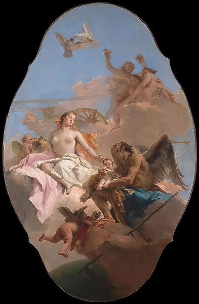 An Allegory with Venus and Time, ca 1756. Creator: Tiepolo, Giambattista (1696-1770)