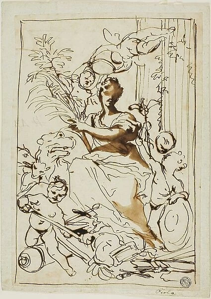 Allegory of Victory, n.d. Creator: Domenico Piola I