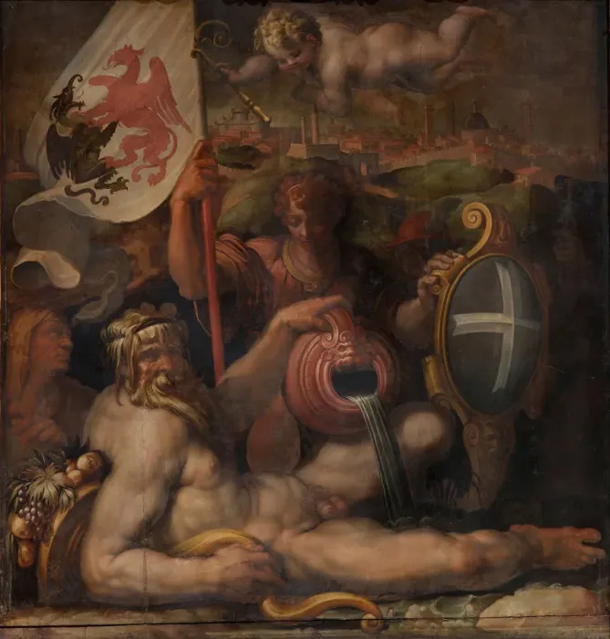 Framed Print : Allegory of Volterra, 1563-1565. Artist: Vasari, Giorgio (1511-1574) Framed Print : Allegory of Volterra, 1563-1565. Artist: Vasari, Giorgio (1511-1574)
