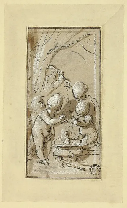Framed Print : Allegory of Winter, n.d. Creator: Jacob de Wit Framed Print : Allegory of Winter, n.d. Creator: Jacob de Wit