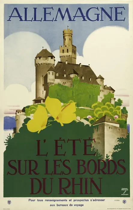 Framed Print : Allemagne. L'Eté sur les bords du Rhin, ca 1935. Creator: Hohlwein, Ludwig (1874-1949) Framed Print : Allemagne. L'Eté sur les bords du Rhin, ca 1935. Creator: Hohlwein, Ludwig (1874-1949)