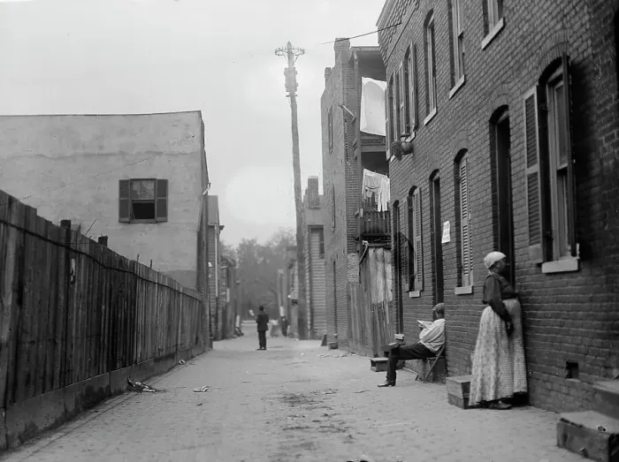 Framed Print : Alley Clearance. Slum Views, 1914. Creator: Harris & Ewing. Alley Clearance. Slum Views, 1914. Creator: Harris & Ewing