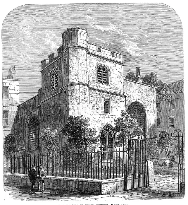 Framed Print : Allhallows Staining Church, Mark-Lane, 1870. Creator: Unknown Framed Print : Allhallows Staining Church, Mark-Lane, 1870. Creator: Unknown