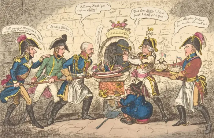 Framed Print : The Allied Bakers or the Corsican Toad in the Hole, April 1, 1814. April 1, 1814 Framed Print : The Allied Bakers or the Corsican Toad in the Hole, April 1, 1814. April 1, 1814