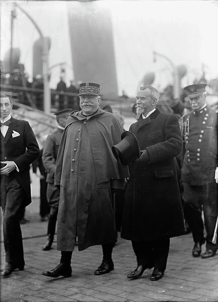 Allied Commission To U.S. Jules J. Jusserand, Ambassador From France with Joffre... 1917. Creator: Harris & Ewing. Allied Commission To U.S. Jules J. Jusserand, Ambassador From France with Joffre... 1917. Creator: Harris & Ewing