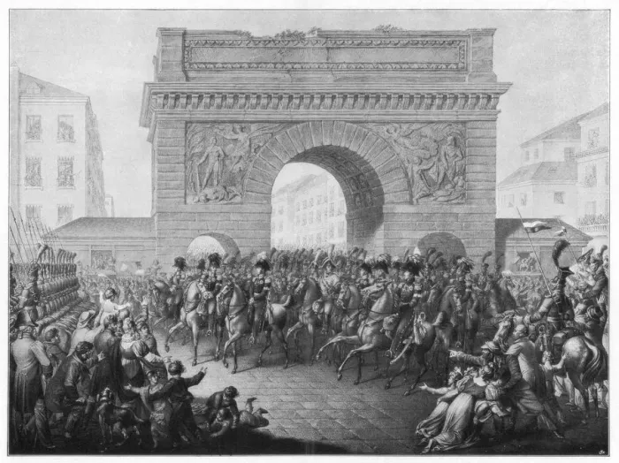Framed Print : The Allies enter Paris, 31 March 1814 (1900) Framed Print : The Allies enter Paris, 31 March 1814 (1900)