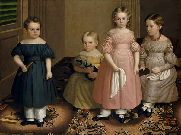 The Alling Children, ca. 1839. Creator: Oliver Tarbell Eddy