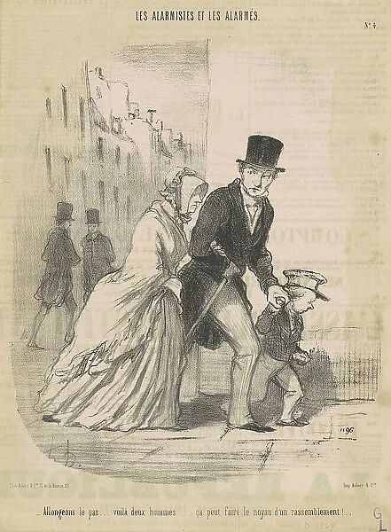 Allongeons le pas... voila ceux hommes... 19th century. Creator: Honore Daumier