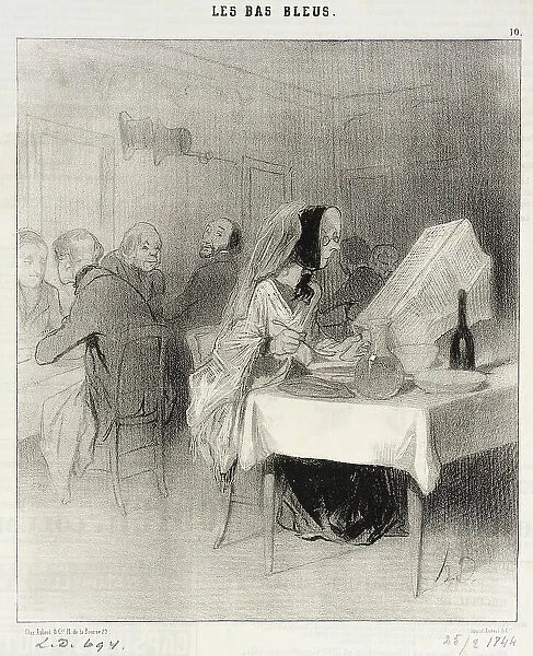 Allons!...on n'a pas encore rendu compte de mon roman... 1844. Creator: Honore Daumier