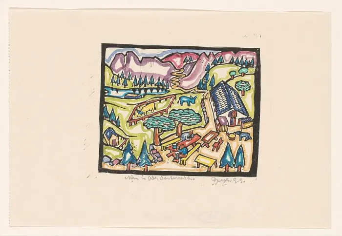 Framed Print : Alm in Ober-Oesterreich, 1906-1945. Creator: Reijer Stolk Framed Print : Alm in Ober-Oesterreich, 1906-1945. Creator: Reijer Stolk