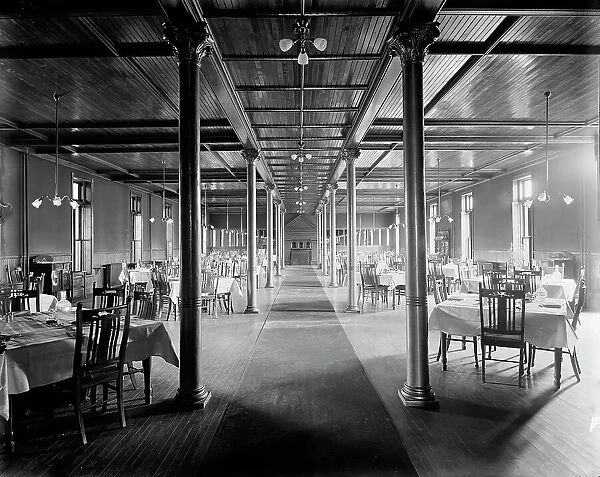 Alma Sanitarium, dining room, Alma, Mich. between 1900 and 1910. Creator: William H. Jackson