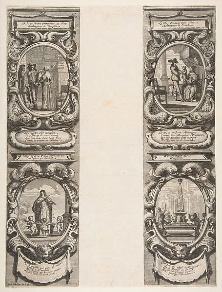 Almanach for 1639: Louis XIII and Anne of Austria entrusting the Kingdom