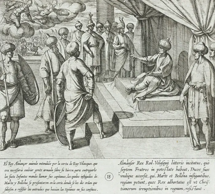 Framed Print : Almazor Orders His Troops to Keep the Christians from Entering His Territory, 1612. Creator: Antonio Tempesta Framed Print : Almazor Orders His Troops to Keep the Christians from Entering His Territory, 1612. Creator: Antonio Tempesta