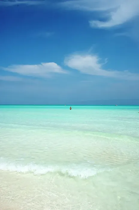 Framed Print : The (almost pristine) beach at Cayo Santa Maria, Cuba, Caribbean, 2024. Creator: Ethel Davies