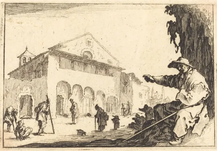 Framed Print : Almshouse, c. 1617. Creator: Jacques Callot Framed Print : Almshouse, c. 1617. Creator: Jacques Callot