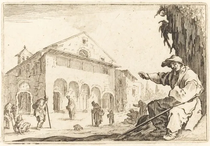 Framed Print : Almshouse, c. 1622. Creator: Jacques Callot Framed Print : Almshouse, c. 1622. Creator: Jacques Callot