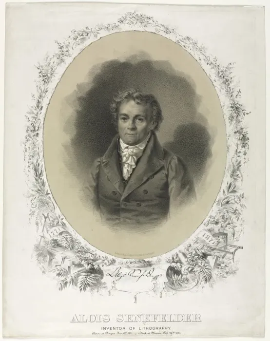 Framed Print : Alois Senefelder, 1871. Creator: Joseph F. Knapp (American); Henry B. Major (American) Framed Print : Alois Senefelder, 1871. Creator: Joseph F. Knapp (American); Henry B. Major (American)