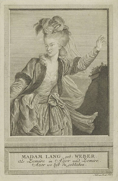 Aloisia Lange, nee Weber (1760-1839) as Zemire, 1784. Creator: Nilson, Johann Esaias