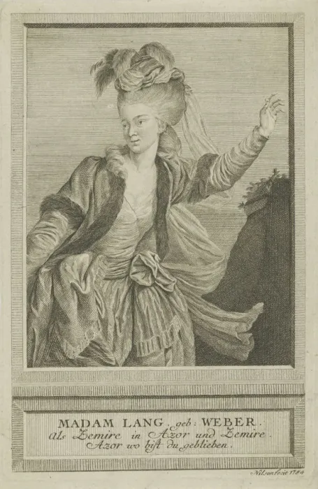 Framed Print : Aloisia Lange, nee Weber (1760-1839) as Zemire, 1784. Creator: Nilson, Johann Esaias Framed Print : Aloisia Lange, nee Weber (1760-1839) as Zemire, 1784. Creator: Nilson, Johann Esaias