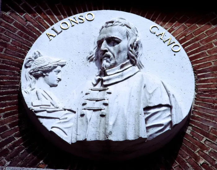 Framed Print : Alonso Cano (1600-1676), Spanish Painter and sculptor, medallion on the facade Framed Print : Alonso Cano (1600-1676), Spanish Painter and sculptor, medallion on the facade