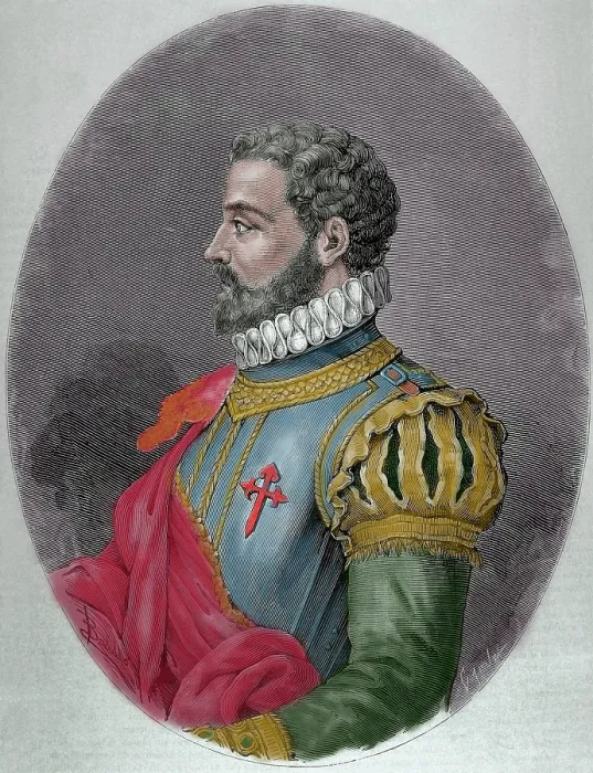 Framed Print : Alonso de Ercilla, soldier and poet, (19th century). Creator: Capuz Framed Print : Alonso de Ercilla, soldier and poet, (19th century). Creator: Capuz