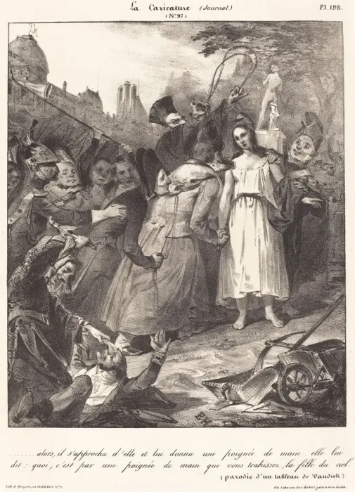 Framed Print : alors, ils approcha d elle: Parody of van Dycks Betrayal of Christ, 1832 Framed Print : alors, ils approcha d elle: Parody of van Dycks Betrayal of Christ, 1832