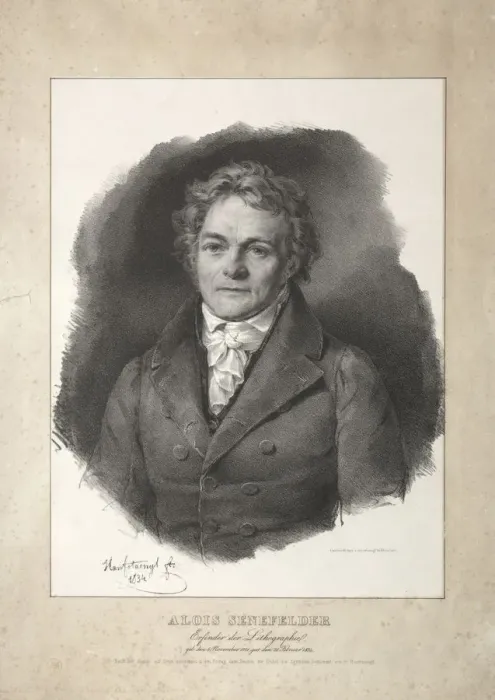 Framed Print : Aloys Senefelder. Creator: Franz Seraph Hanfstaengl (German, 1804-1877) Framed Print : Aloys Senefelder. Creator: Franz Seraph Hanfstaengl (German, 1804-1877)