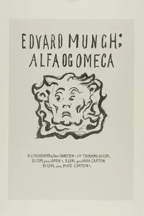 Framed Print : Alpha and Omega:Title Page, 1908 / 09. Creator: Edvard Munch Framed Print : Alpha and Omega:Title Page, 1908 / 09. Creator: Edvard Munch