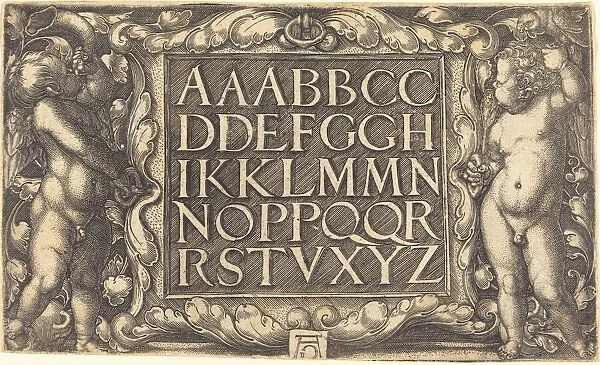 Alphabet, c. 1525  /  1555. Creator: Heinrich Aldegrever