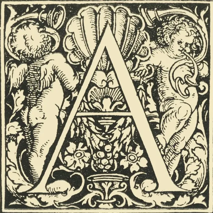 Framed Print : A - An Alphabet by Hans Weiditz, c1520-1521, (1908). Creator: Hans Weiditz Framed Print : A - An Alphabet by Hans Weiditz, c1520-1521, (1908). Creator: Hans Weiditz